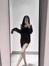 浪莎（LangSha）老公喜歡大碼睡衣女夏款情調高級感男友風(fēng)襯衫情侶透明薄款家居服 黑色[含T褲] 均碼 [建議80-130斤]保密發(fā)貨 速發(fā) 曬單實(shí)拍圖