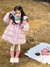 迪士尼（Disney）女童洋氣服冬裝2024新款兒童冬季過(guò)新年衣服女孩加厚外套上衣 粉色棉服 90 曬單實(shí)拍圖