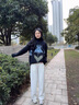 燦圖 美式hiphop運(yùn)動褲子女春秋季寬松休閑褲小個子潮流百搭束腳衛(wèi)褲 白灰色【常規(guī)款】 M 【尺碼偏大，建議拍小一碼】 曬單實(shí)拍圖