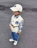 迪士尼（Disney）寶寶春秋裝套裝2025新款1-3歲4帥氣男童春秋季三件套炸街嬰兒童衣 卡其色 機器貓三件套 薄款 110 高-105cm 3-4歲【110碼 曬單實(shí)拍圖