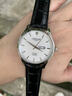LONGAIES名牌    手表男士全自動(dòng)機械表防水休閑夜光真皮時(shí)尚商務(wù)男表 本色白面收藏送皮帶 40mm 曬單實(shí)拍圖