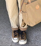匡威（Converse）官方 1970S男女高幫復古翻毛皮運動(dòng)鞋棕色169337C 169337C/褐色 37.5 曬單實(shí)拍圖