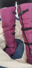 平直堂電加熱艾灸護膝長(cháng)筒靴艾灸鞋艾絨熱敷包腳踝保暖膝蓋腿部艾灸盒 電加熱艾絨靴一雙【丁香紫】 曬單實(shí)拍圖