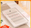 瓷牌茗茶具 陶瓷盤(pán)面茶盤(pán)家用茶臺(tái)蓄水排水兩用干泡盤(pán)辦公室功夫茶盤(pán)茶托 大號(hào)《流線》陶瓷白面茶盤(pán) 曬單實(shí)拍圖