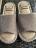 回力亞麻拖鞋男士棉麻軟底室內家居家四季防滑布拖鞋女木地板靜音秋冬 咖啡【防汗防臭】 38-39 (適合37/38腳穿) 曬單實(shí)拍圖
