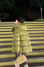 GARNUO泡芙龜背綠色短款羽絨服女2025冬季新款小個子90白鴨絨連帽面包服 綠色 S 【80-120斤】 曬單實拍圖