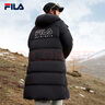 FILA 斐樂(lè )官方女士長(cháng)款羽絨服冬季新品休閑舒適保暖上衣連帽外套 正黑色-BK S 160/80A 曬單實(shí)拍圖