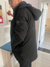 羅蒙（ROMON）中長款白鴨絨羽絨服冬季男士新款加厚保暖連帽外套防寒時尚男裝 黑色帶毛領(lǐng) XL (180) 建議145-160斤 曬單實拍圖