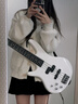 IBANEZ依班娜電貝斯GSR200/GSR320/280QA初學(xué)入門(mén)電貝司被動(dòng)四五弦bass GSR200-PW 珍珠白 曬單實(shí)拍圖