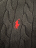 Polo Ralph Lauren 拉夫勞倫男裝 經(jīng)典款絞花編結棉四分之一拉鏈針織衫RL14028 001-黑色 L 曬單實拍圖