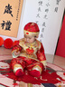 GOKU嬰兒抓周禮服中式唐裝套裝男寶寶周歲衣服紅色喜慶百天滿(mǎn)月兒童 繁星袖長(cháng)  六件套 常規 80 (L) 建議體重15-20斤 曬單實(shí)拍圖