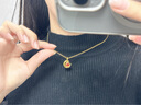 中國(guó)黃金（CHINA GOLD）蛇年本命年黃金項(xiàng)鏈女足金月亮蛇吊墜生日禮物高檔實(shí)用送女友 足金月亮蛇紅瑪瑙吊墜-贈(zèng)S925鏈 曬單實(shí)拍圖