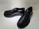雅格獅丹（Aquascutum）皮鞋男夏季2025新款商務(wù)休閑鞋高端編織頭層牛皮正裝鞋 黑色 40 【偏大一碼】 曬單實(shí)拍圖