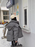 UKMR棉服女2025秋冬裝新款初中高中學生棉襖加厚面包服棉衣外套 灰色【棉衣女冬款外套女韓系棉服 S 【95斤內(nèi)】 曬單實拍圖