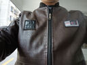 帝歐萊夫秋季皮衣夾克男時(shí)尚潮牌春秋工裝夾克男裝棒球服秋冬機車(chē)皮夾克 咖啡色 M (90-110斤) 曬單實(shí)拍圖
