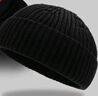 紅蜻蜓帽子男冬季短款針織毛線(xiàn)帽男女保暖套頭冷帽薄款瓜皮帽雅痞水手帽 黑色 均碼高彈 曬單實(shí)拍圖