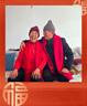 瑜妃記桑蠶絲拉絨圍巾女秋冬季保暖加厚雙面圍脖紅圍巾禮盒老人祝壽禮物 福壽安康刺繡套裝 曬單實(shí)拍圖