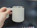 日本馬克杯帶蓋304不銹鋼泡茶杯家用杯子高顏值保溫杯情侶咖啡杯 【米白色--C型手柄】雙層防 43ml 曬單實拍圖