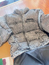 SMFK風(fēng)暴花園牛仔闊身棉服灰色冬季水洗寬松刺繡提花保暖服CG011CTG 風(fēng)暴花園（灰） S 曬單實(shí)拍圖