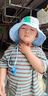 甜承智兒童帽子夏季透氣防曬大檐男童遮陽(yáng)帽口哨小孩恐龍漁夫帽太陽(yáng)帽夏 藍色-口哨小恐龍 6-10歲帽圍51-54cm 曬單實(shí)拍圖