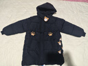 G.DUCKKIDS女童羽絨棉服冬款2025新款女寶寶加厚洋氣中長(zhǎng)款冬裝外套 黑色 150 曬單實(shí)拍圖