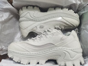 斯凱奇（Skechers）女鞋秋季蜜糕鞋厚底增高老爹鞋時(shí)尚潮流小個(gè)子百搭休閑鞋177223 乳白色/OFWT 37.5 曬單實(shí)拍圖