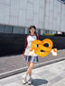 ICH MODE美式運(yùn)動(dòng)插肩袖長袖T恤女秋冬寬松衛(wèi)衣上衣2024新款男 白花灰拼酒紅 L 曬單實(shí)拍圖