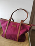 新款包包女包2026高級感大容量尼龍單肩包通勤牛津布大包托特包 紫紅色 曬單實(shí)拍圖