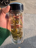 希諾（HEENOOR）雙層抗菌玻璃杯男女士隔熱鵝蛋高顏值高檔帶濾網(wǎng)茶杯車載便攜水杯 紫羅蘭280ml 曬單實(shí)拍圖