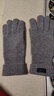 玖慕（JIUMU）純羊毛保暖手套男秋冬季男士毛線(xiàn)手套冬天開(kāi)車(chē)騎車(chē)防寒觸屏手套 曬單實(shí)拍圖