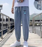 ZMEX束腳九分牛仔褲男學(xué)生寬松百搭潮流系繩春秋闊腿牛仔褲男 SPA迪仔【束腳褲】 S 曬單實(shí)拍圖