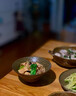 九土中式陶瓷碗盤復古餐盤菜盤子家用餐具簡約湯盤碟子創(chuàng)意水果盤 翠禾斗笠碗【約6英寸】 曬單實拍圖