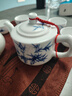 瓷都窯火景德鎮手工青花玲瓏茶具 高檔鏤空陶瓷手繪功夫茶壺茶杯套裝禮贈 翠竹玲瓏（茶壺）8件套 曬單實(shí)拍圖