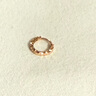佐藝滿天星18k金耳圈AU750正品純金耳扣彩金耳環(huán)玫瑰金耳釘女耳骨耳飾 18K金玫瑰色 單只小號約0.28-0.33克 曬單實拍圖