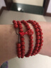 正品天然原礦朱砂手串108顆佛珠多圈手鏈女男士佩戴高純度轉運珠 帝王砂4mm佛珠—宮廷御用級朱砂 曬單實(shí)拍圖