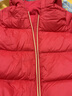 babycare兒童羽絨連體衣冬季嬰兒外出服秋裝寶寶羽絨服 新年紅 90cm  曬單實(shí)拍圖