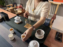 天然烏金石茶盤(pán)帶排水家用茶臺茶具現代高端石頭茶托盤(pán)茶海天羅綠 天羅綠 70*35*3cm 曬單實(shí)拍圖