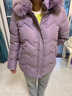 羅蒙（ROMON）媽媽裝棉襖秋冬裝新款棉衣棉服加絨加厚2024新款外套女中老年女裝 紫色 XL 【建議90-105斤穿】 曬單實(shí)拍圖