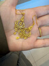 飾金躍黃金耳環(huán)女 足金999花絲雀靈耳鉤婚嫁三金耳飾送老婆生日禮物 花絲雀靈耳釘 約7.7g 曬單實(shí)拍圖