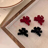 向晚發(fā)夾2個(gè)蝴蝶結植絨小抓夾女發(fā)卡公主頭碎發(fā)劉海發(fā)夾女夾子頭飾 曬單實(shí)拍圖