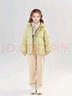 笛莎（DEESHA）童裝女童基礎短款連帽羽絨服2024冬季新款小女孩時尚三防羽絨服 牛油果綠 130 曬單實拍圖