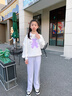 NICKYBABY2025春秋新款兒童運(yùn)動服秋裝女童秋冬時(shí)髦洋氣套裝衛(wèi)衣冬季女大童 4882白色+16187紫色【春秋款】 120 曬單實(shí)拍圖