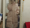 雪中飛女士中長(zhǎng)款羽絨服2024新款連帽狐貍毛領(lǐng)可拆卸羽絨服 桃粉色 M 曬單實(shí)拍圖