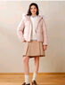森馬（Semir）羽絨服女短款大毛領(lǐng)連帽甜美風(fēng)外套2024冬新款防水防風(fēng)寬松面包服 橡皮粉61214 L 曬單實(shí)拍圖