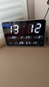 先通led數碼萬(wàn)年歷電子掛鐘客廳創(chuàng  )意靜音電子鐘表日歷時(shí)鐘表夜光家用 銀邊白光【濕度+WiFi自動(dòng)對時(shí)】 曬單實(shí)拍圖