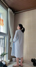 英氏孕婦純棉連衣裙可外穿雙層棉紗家居服吸汗透氣孕產(chǎn)婦睡衣 藍色（純棉  雙層棉紗） L【建議體重120-140斤】 曬單實(shí)拍圖