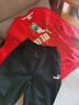 彪馬 新款兒童金銀標大LOGO加絨套裝 紅黑色調00369 165  曬單實(shí)拍圖