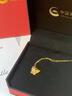 中國黃金（CHINA GOLD）黃金項鏈女士足金蝴蝶吊墜純金七夕情人節禮物送女友老婆 足金蝴蝶吊墜約0.7g*配銀鏈 曬單實(shí)拍圖