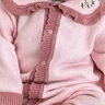 有彩嬰兒衣服連體衣純棉毛衣針織衫女寶寶洋氣繡花爬服春秋滿(mǎn)月公主服 粉色+帽子 80cm (L) 建議9到12個(gè)月 曬單實(shí)拍圖