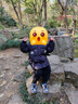 康博紅色兒童羽絨服男童2024冬季新款寶寶中小童中長(cháng)款童裝外套過(guò)年服 黑色 130 曬單實(shí)拍圖
